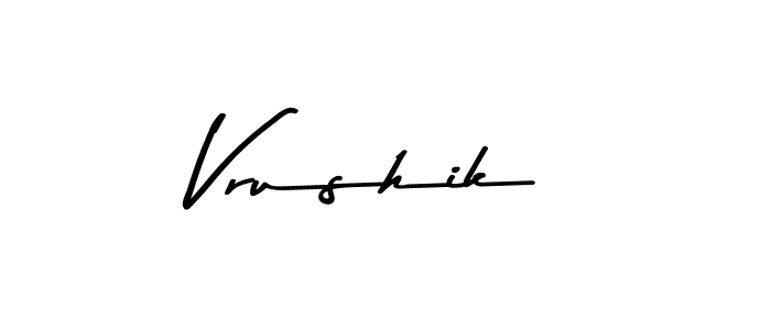 Make a beautiful signature design for name Vrushik. Use this online signature maker to create a handwritten signature for free. Vrushik signature style 9 images and pictures png