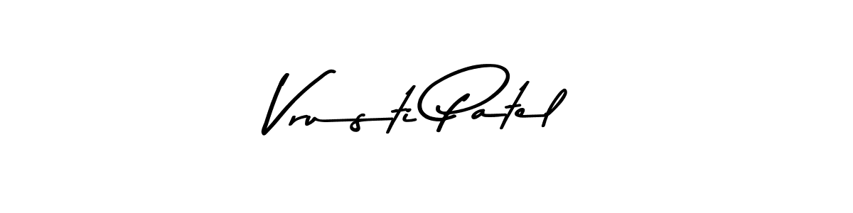 Also You can easily find your signature by using the search form. We will create Vrusti Patel name handwritten signature images for you free of cost using Asem Kandis PERSONAL USE sign style. Vrusti Patel signature style 9 images and pictures png