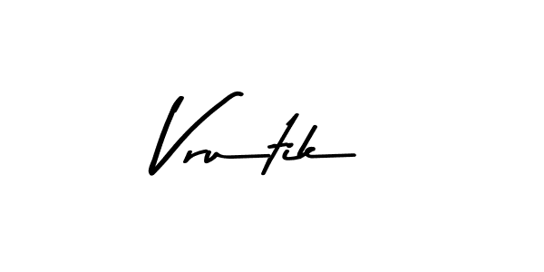 Vrutik stylish signature style. Best Handwritten Sign (Asem Kandis PERSONAL USE) for my name. Handwritten Signature Collection Ideas for my name Vrutik. Vrutik signature style 9 images and pictures png