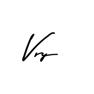 Vry stylish signature style. Best Handwritten Sign (Asem Kandis PERSONAL USE) for my name. Handwritten Signature Collection Ideas for my name Vry. Vry signature style 9 images and pictures png