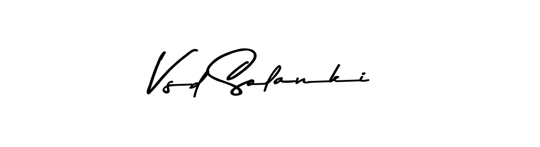 The best way (Asem Kandis PERSONAL USE) to make a short signature is to pick only two or three words in your name. The name Vsd Solanki include a total of six letters. For converting this name. Vsd Solanki signature style 9 images and pictures png