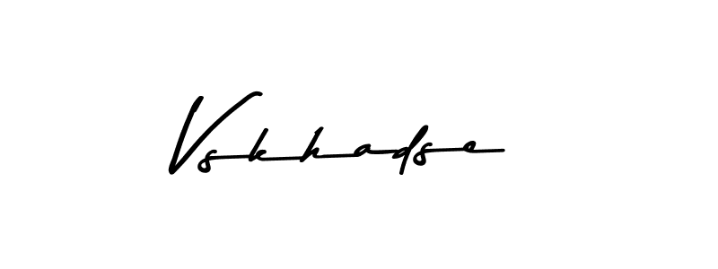 How to make Vskhadse signature? Asem Kandis PERSONAL USE is a professional autograph style. Create handwritten signature for Vskhadse name. Vskhadse signature style 9 images and pictures png