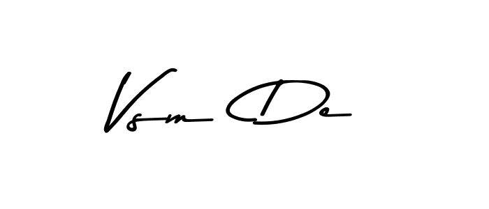 Design your own signature with our free online signature maker. With this signature software, you can create a handwritten (Asem Kandis PERSONAL USE) signature for name Vsm  De. Vsm  De signature style 9 images and pictures png