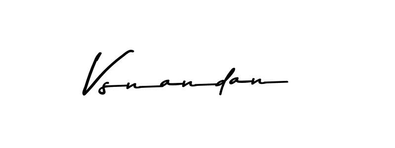 Make a beautiful signature design for name Vsnandan. With this signature (Asem Kandis PERSONAL USE) style, you can create a handwritten signature for free. Vsnandan signature style 9 images and pictures png