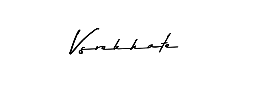 The best way (Asem Kandis PERSONAL USE) to make a short signature is to pick only two or three words in your name. The name Vsrekhate include a total of six letters. For converting this name. Vsrekhate signature style 9 images and pictures png