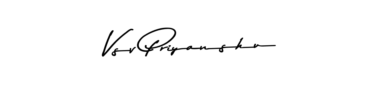 Also You can easily find your signature by using the search form. We will create Vsv Priyanshu name handwritten signature images for you free of cost using Asem Kandis PERSONAL USE sign style. Vsv Priyanshu signature style 9 images and pictures png