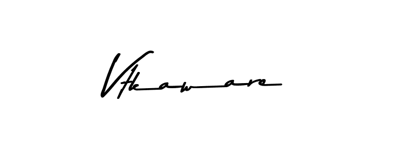 Make a beautiful signature design for name Vtkaware. With this signature (Asem Kandis PERSONAL USE) style, you can create a handwritten signature for free. Vtkaware signature style 9 images and pictures png