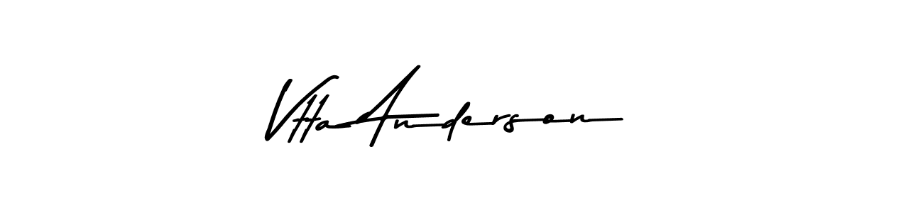 Also You can easily find your signature by using the search form. We will create Vtta Anderson name handwritten signature images for you free of cost using Asem Kandis PERSONAL USE sign style. Vtta Anderson signature style 9 images and pictures png