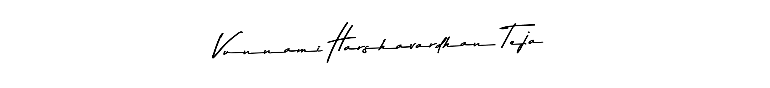 Create a beautiful signature design for name Vunnami Harshavardhan Teja. With this signature (Asem Kandis PERSONAL USE) fonts, you can make a handwritten signature for free. Vunnami Harshavardhan Teja signature style 9 images and pictures png