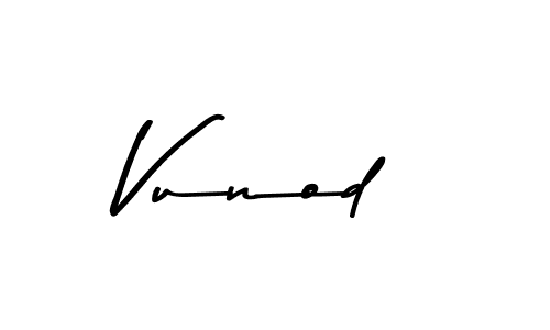 Design your own signature with our free online signature maker. With this signature software, you can create a handwritten (Asem Kandis PERSONAL USE) signature for name Vunod. Vunod signature style 9 images and pictures png