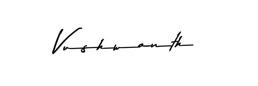 Create a beautiful signature design for name Vushwanth. With this signature (Asem Kandis PERSONAL USE) fonts, you can make a handwritten signature for free. Vushwanth signature style 9 images and pictures png