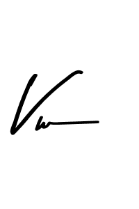 Design your own signature with our free online signature maker. With this signature software, you can create a handwritten (Asem Kandis PERSONAL USE) signature for name Vw. Vw signature style 9 images and pictures png