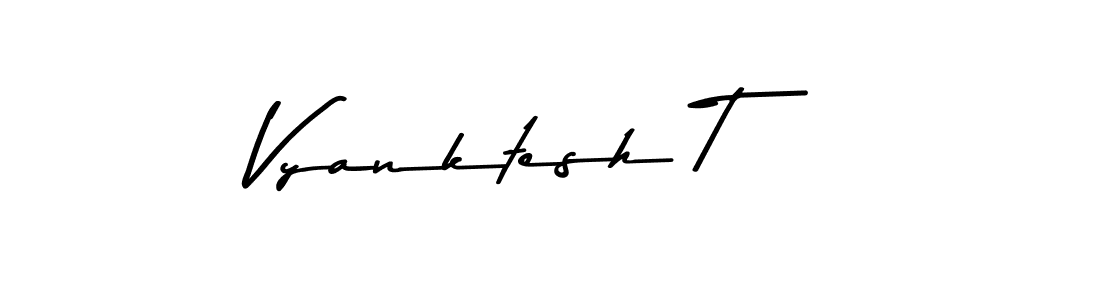 Vyanktesh T stylish signature style. Best Handwritten Sign (Asem Kandis PERSONAL USE) for my name. Handwritten Signature Collection Ideas for my name Vyanktesh T. Vyanktesh T signature style 9 images and pictures png