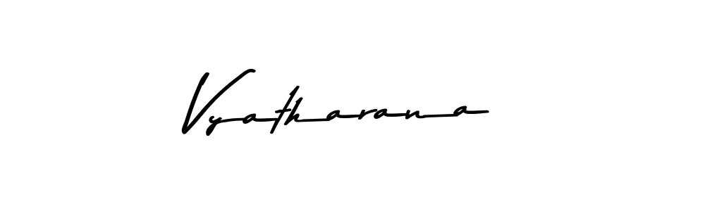 How to make Vyatharana name signature. Use Asem Kandis PERSONAL USE style for creating short signs online. This is the latest handwritten sign. Vyatharana signature style 9 images and pictures png