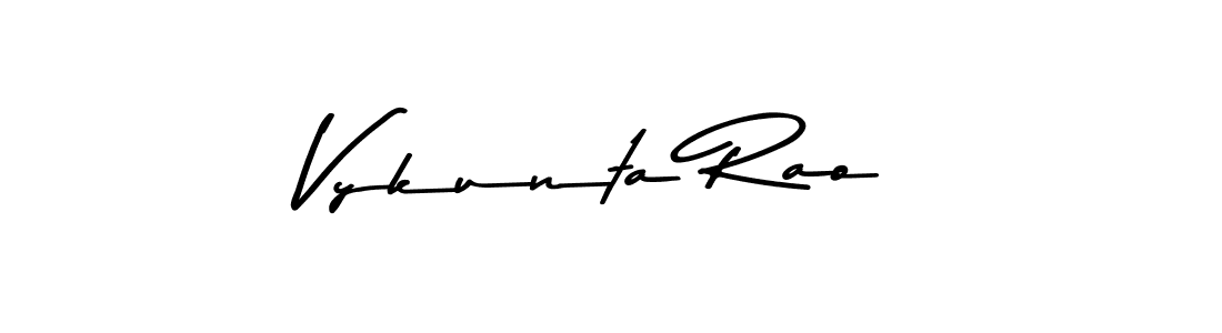 Design your own signature with our free online signature maker. With this signature software, you can create a handwritten (Asem Kandis PERSONAL USE) signature for name Vykunta Rao. Vykunta Rao signature style 9 images and pictures png