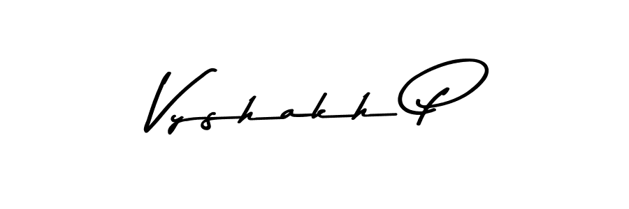 Use a signature maker to create a handwritten signature online. With this signature software, you can design (Asem Kandis PERSONAL USE) your own signature for name Vyshakh P. Vyshakh P signature style 9 images and pictures png