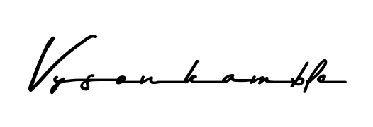 Turn your name Vysonkamble into a signature brand with Asem Kandis PERSONAL USE styling. Download in standard PNG or transparent format anytime. Vysonkamble signature style 9 images and pictures png