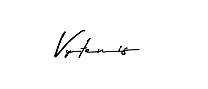 How to make Vytenis name signature. Use Asem Kandis PERSONAL USE style for creating short signs online. This is the latest handwritten sign. Vytenis signature style 9 images and pictures png