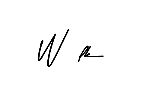 Create a beautiful signature design for name Wölk. With this signature (Asem Kandis PERSONAL USE) fonts, you can make a handwritten signature for free. Wölk signature style 9 images and pictures png