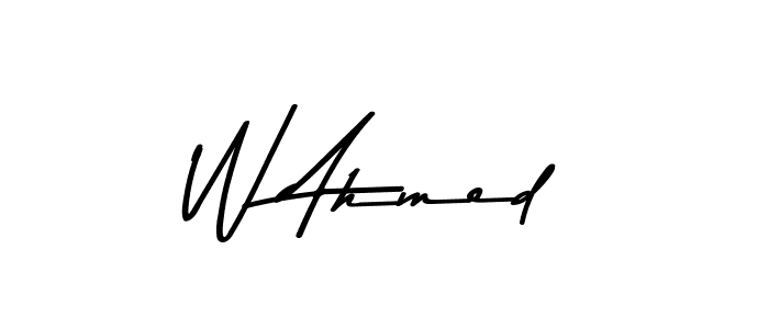 This is the best signature style for the W Ahmed name. Also you like these signature font (Asem Kandis PERSONAL USE). Mix name signature. W Ahmed signature style 9 images and pictures png