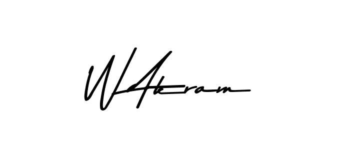 How to make W Akram signature? Asem Kandis PERSONAL USE is a professional autograph style. Create handwritten signature for W Akram name. W Akram signature style 9 images and pictures png