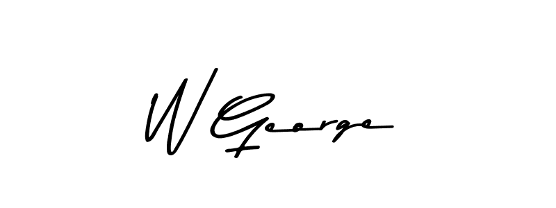 How to make W George name signature. Use Asem Kandis PERSONAL USE style for creating short signs online. This is the latest handwritten sign. W George signature style 9 images and pictures png