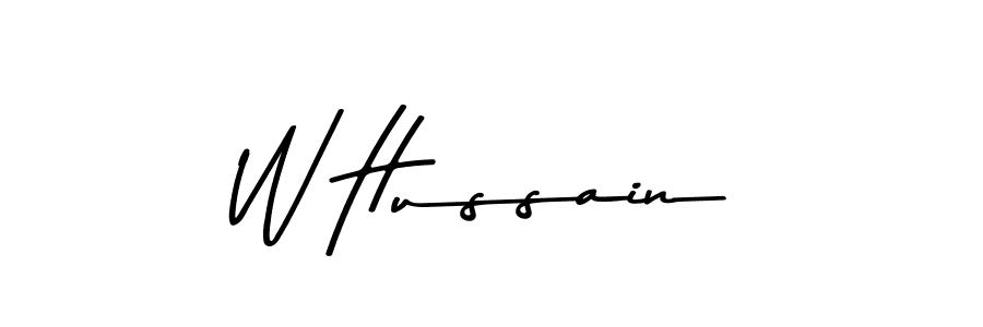 Design your own signature with our free online signature maker. With this signature software, you can create a handwritten (Asem Kandis PERSONAL USE) signature for name W Hussain. W Hussain signature style 9 images and pictures png