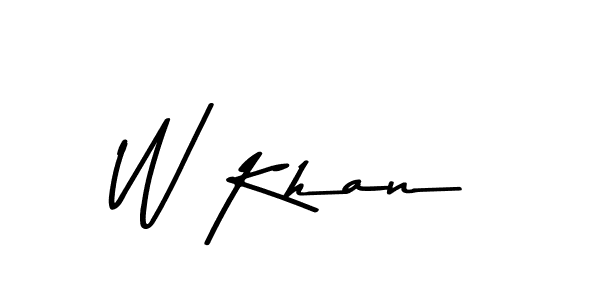 Design your own signature with our free online signature maker. With this signature software, you can create a handwritten (Asem Kandis PERSONAL USE) signature for name W Khan. W Khan signature style 9 images and pictures png