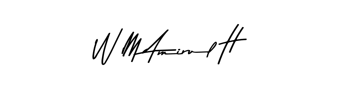 Similarly Asem Kandis PERSONAL USE is the best handwritten signature design. Signature creator online .You can use it as an online autograph creator for name W M Amirul H. W M Amirul H signature style 9 images and pictures png