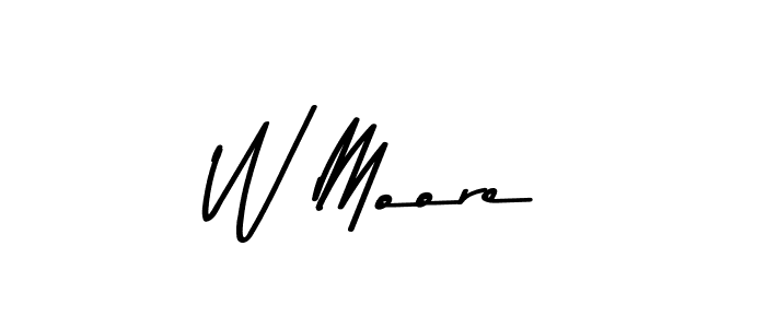 Create a beautiful signature design for name W Moore. With this signature (Asem Kandis PERSONAL USE) fonts, you can make a handwritten signature for free. W Moore signature style 9 images and pictures png