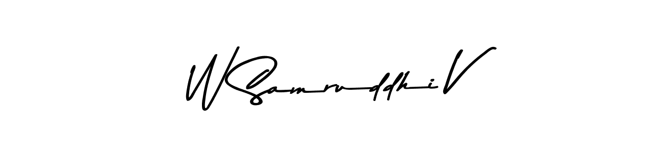 How to make W Samruddhi V signature? Asem Kandis PERSONAL USE is a professional autograph style. Create handwritten signature for W Samruddhi V name. W Samruddhi V signature style 9 images and pictures png