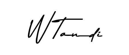The Asem Kandis PERSONAL USE typeface gives name W Tandi a refined look. Suitable for certificates, diplomas, and official verification. W Tandi signature style 9 images and pictures png