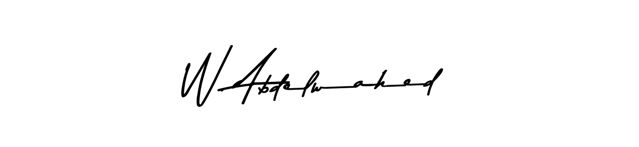 Use a signature maker to create a handwritten signature online. With this signature software, you can design (Asem Kandis PERSONAL USE) your own signature for name W. Abdelwahed. W. Abdelwahed signature style 9 images and pictures png