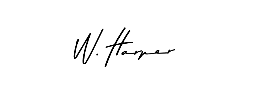 You should practise on your own different ways (Asem Kandis PERSONAL USE) to write your name (W. Harper) in signature. don't let someone else do it for you. W. Harper signature style 9 images and pictures png