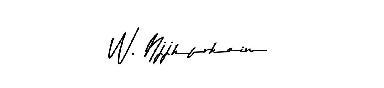 This is the best signature style for the W. Njjhfrhain name. Also you like these signature font (Asem Kandis PERSONAL USE). Mix name signature. W. Njjhfrhain signature style 9 images and pictures png