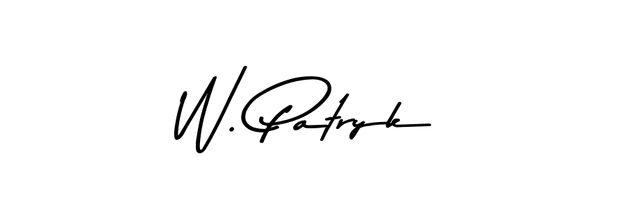 Create a beautiful signature design for name W. Patryk. With this signature (Asem Kandis PERSONAL USE) fonts, you can make a handwritten signature for free. W. Patryk signature style 9 images and pictures png