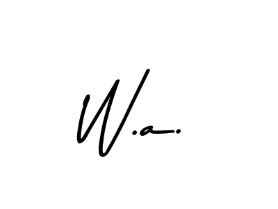 Similarly Asem Kandis PERSONAL USE is the best handwritten signature design. Signature creator online .You can use it as an online autograph creator for name W.a.. W.a. signature style 9 images and pictures png