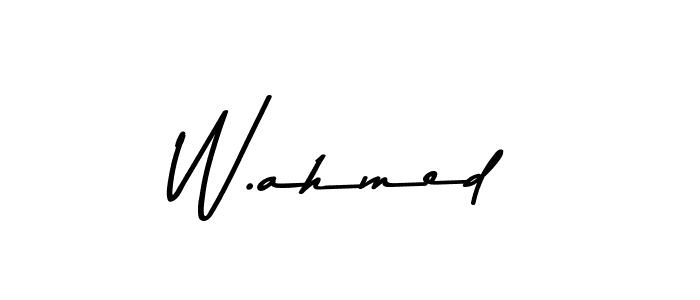 Make a beautiful signature design for name W.ahmed. With this signature (Asem Kandis PERSONAL USE) style, you can create a handwritten signature for free. W.ahmed signature style 9 images and pictures png