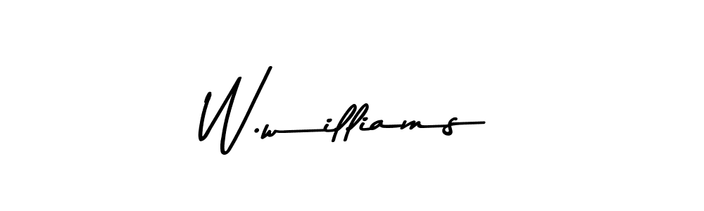 Design your own signature with our free online signature maker. With this signature software, you can create a handwritten (Asem Kandis PERSONAL USE) signature for name W.williams. W.williams signature style 9 images and pictures png