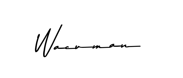 Wacuman stylish signature style. Best Handwritten Sign (Asem Kandis PERSONAL USE) for my name. Handwritten Signature Collection Ideas for my name Wacuman. Wacuman signature style 9 images and pictures png