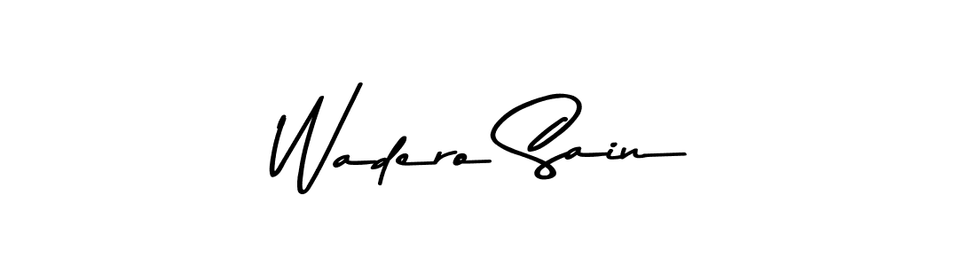 How to make Wadero Sain name signature. Use Asem Kandis PERSONAL USE style for creating short signs online. This is the latest handwritten sign. Wadero Sain signature style 9 images and pictures png