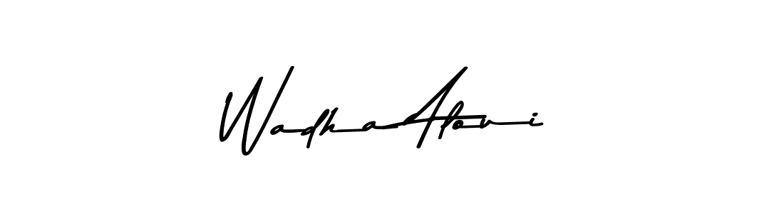 How to Draw Wadha Aloui signature style? Asem Kandis PERSONAL USE is a latest design signature styles for name Wadha Aloui. Wadha Aloui signature style 9 images and pictures png