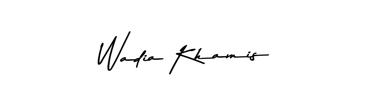 Make a beautiful signature design for name Wadia Khamis. With this signature (Asem Kandis PERSONAL USE) style, you can create a handwritten signature for free. Wadia Khamis signature style 9 images and pictures png