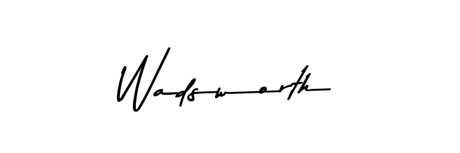 Design your own signature with our free online signature maker. With this signature software, you can create a handwritten (Asem Kandis PERSONAL USE) signature for name Wadsworth. Wadsworth signature style 9 images and pictures png