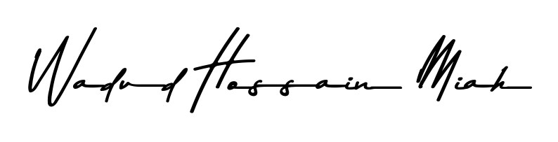 Download transparent PNG signature for name Wadud Hossain Miah styled with Asem Kandis PERSONAL USE font. Ready to paste directly into PDF and Word agreements. Wadud Hossain Miah signature style 9 images and pictures png