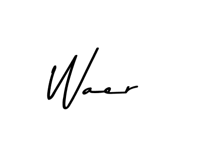 How to make Waer name signature. Use Asem Kandis PERSONAL USE style for creating short signs online. This is the latest handwritten sign. Waer signature style 9 images and pictures png
