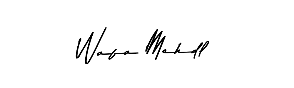 Design your own signature with our free online signature maker. With this signature software, you can create a handwritten (Asem Kandis PERSONAL USE) signature for name Wafa Mehdl. Wafa Mehdl signature style 9 images and pictures png