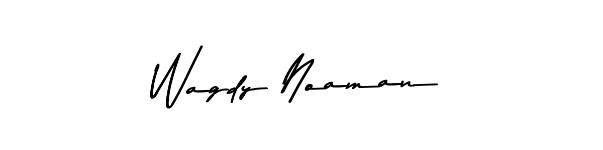 Make a beautiful signature design for name Wagdy Noaman. With this signature (Asem Kandis PERSONAL USE) style, you can create a handwritten signature for free. Wagdy Noaman signature style 9 images and pictures png