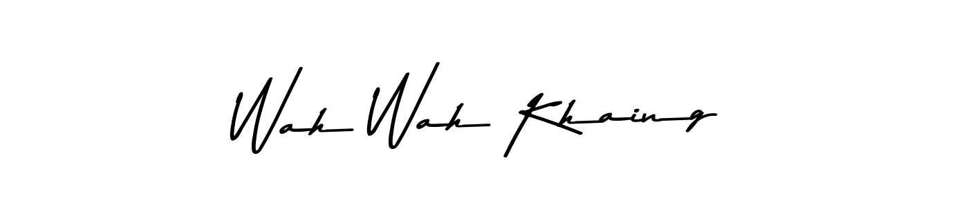 Use a signature maker to create a handwritten signature online. With this signature software, you can design (Asem Kandis PERSONAL USE) your own signature for name Wah Wah Khaing. Wah Wah Khaing signature style 9 images and pictures png