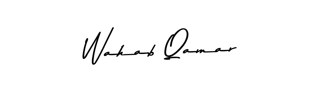 Make a beautiful signature design for name Wahab Qamar. With this signature (Asem Kandis PERSONAL USE) style, you can create a handwritten signature for free. Wahab Qamar signature style 9 images and pictures png